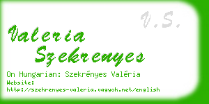valeria szekrenyes business card